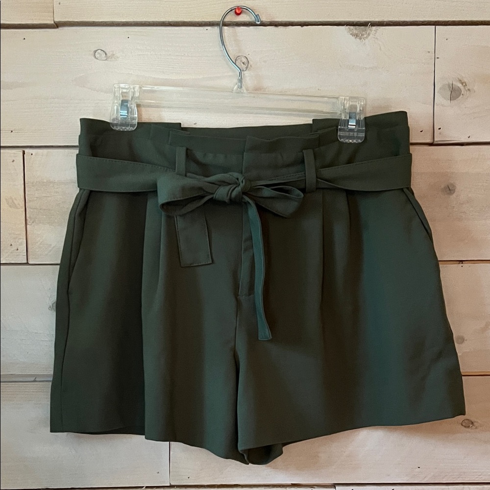 Banana Republic Factory High Waist Dark Green Shorts